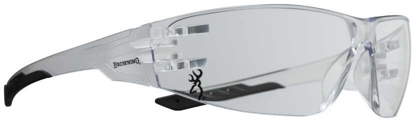 Browning Shooters Flex Glasses - Clear/Black Shooters glasses, ANSI Z871.1-2003 impact standards,Buckmark , browning