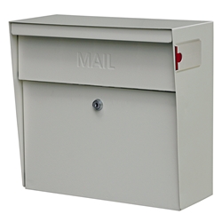 MailBoss 7169 Metro Wall Mount Locking Mailbox - White 