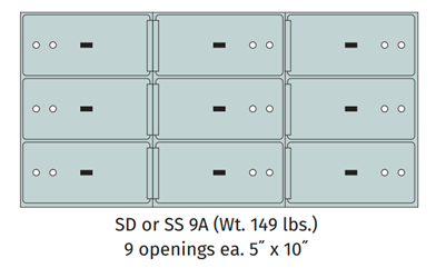 Socal Safe SS Series Modular Safe Deposit Box SS-9A 