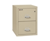 Fire King Classic Vertical File Cabinet - 2 Drawer - Letter - 25" Depth  