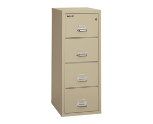 Fire King Classic Vertical File Cabinet 4 Drawers - Legal - 25" Depth 