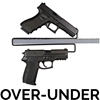 Gun Storage Solutions Over-Under Handgun Hanger - OUHH2 - 2 Pack 