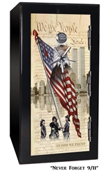 Old Glory Tactical GunSafe - Never Forget 9/11 - 24 Gun Capacity - 2 Hour Rating 