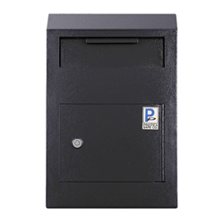 Protex WDS-150 Black Wall-Mount Locking Payment Drop Box 