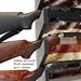 Rush Creek AMERICANA 4 GUN WALL RACK WITH STORAGE - 38-4047