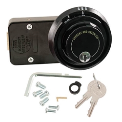 S&G 6630 Series Mechanical Safe Lock Package With Top Reading, Black & White Dial And Ring 