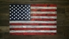 San Tan Wood Works - Burnt American Red White and Blue Concealment Flag (Large Size) 