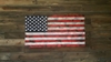 San Tan Wood Works - Burnt American Red White and Blue Concealment Flag (X-Large Size) 