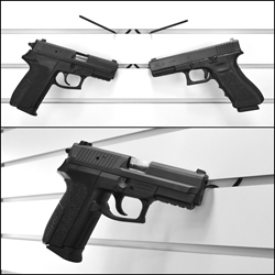 Snipers - Slatwall Handgun Display Hook Left-Hand Pull 
