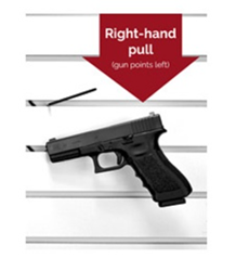 Snipers - Slatwall Handgun Display Hook Right-Hand Pull 