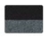 Black Textured with Chrome Hardware - Gray Fabric