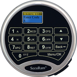 SecuRAM ProLogic Series L01 - Keypad, ProLogic L01, battery compartment, chrome, round 